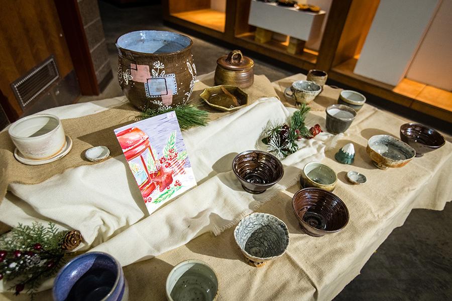 The art show and sale features a variety of handmade pottery, ceramic items and other artwork. (Photo by Lauren Adams/Northwest Missouri State University)